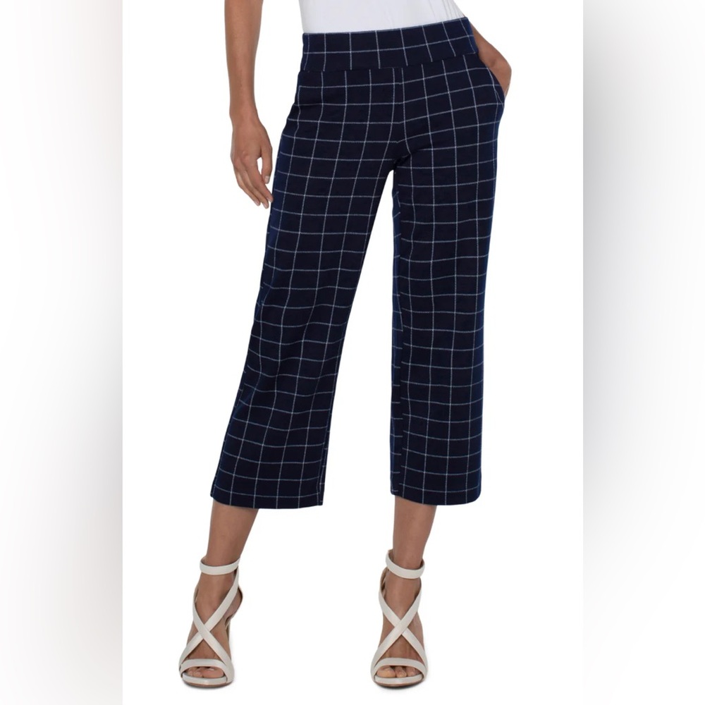 Liverpool Women Federal Navy Pull On Wide Leg
